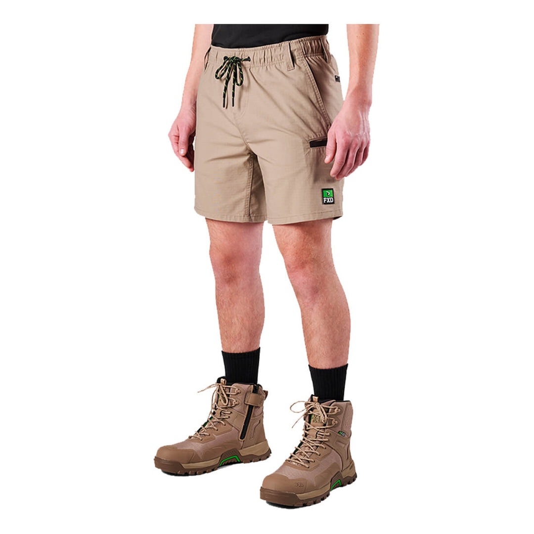 FXD WS7 Elastic Waist Utility Short Khaki View 6