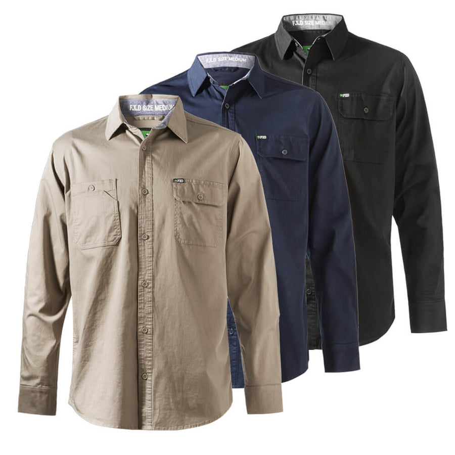 FXD LSH1 Stretch Cotton Work Shirt Long Sleeve