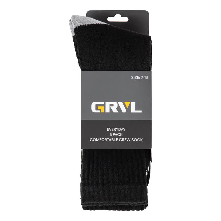 GRVL Crew Cotton Socks Packaging Front