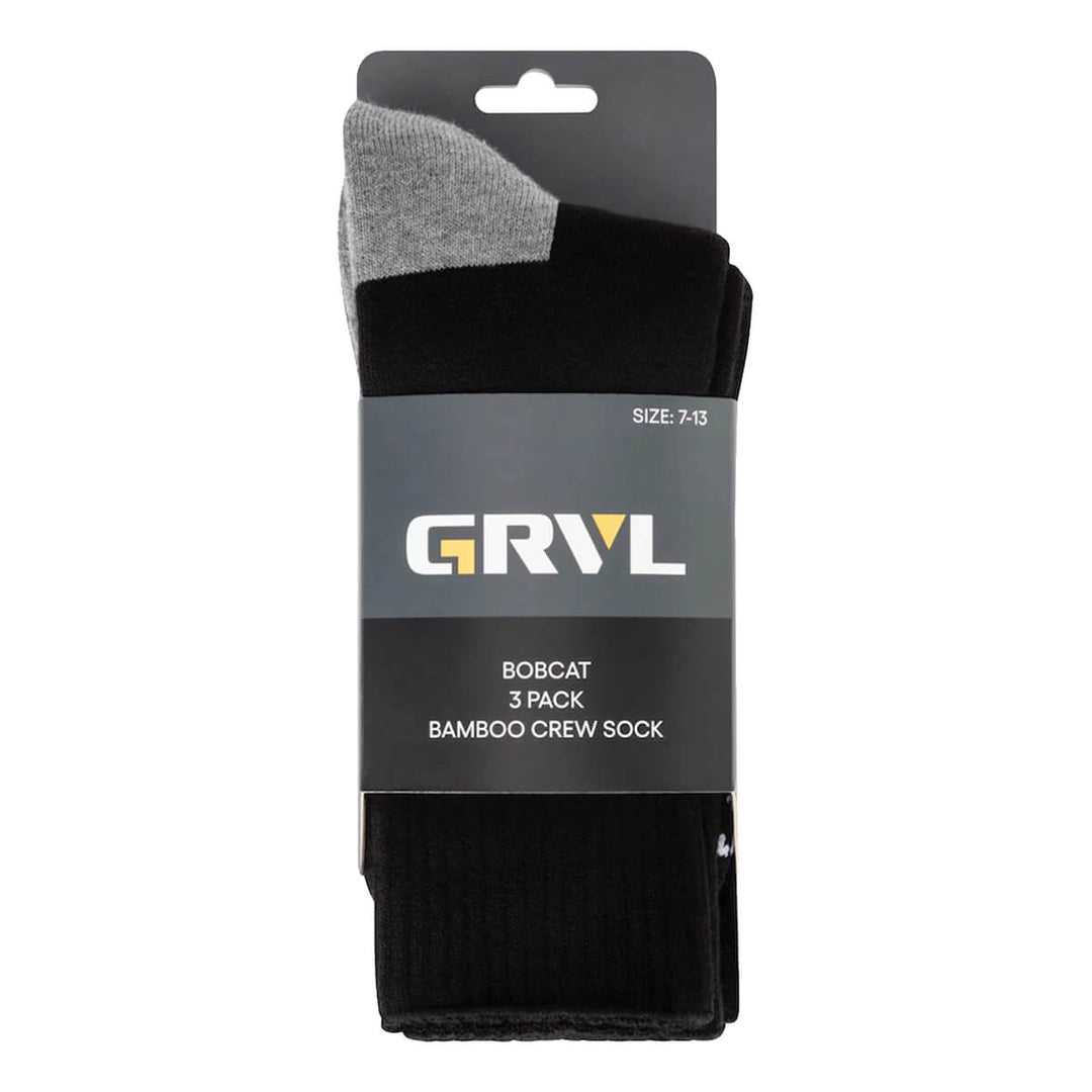 GRVL Bobcat Bamboo Socks Packaging Front