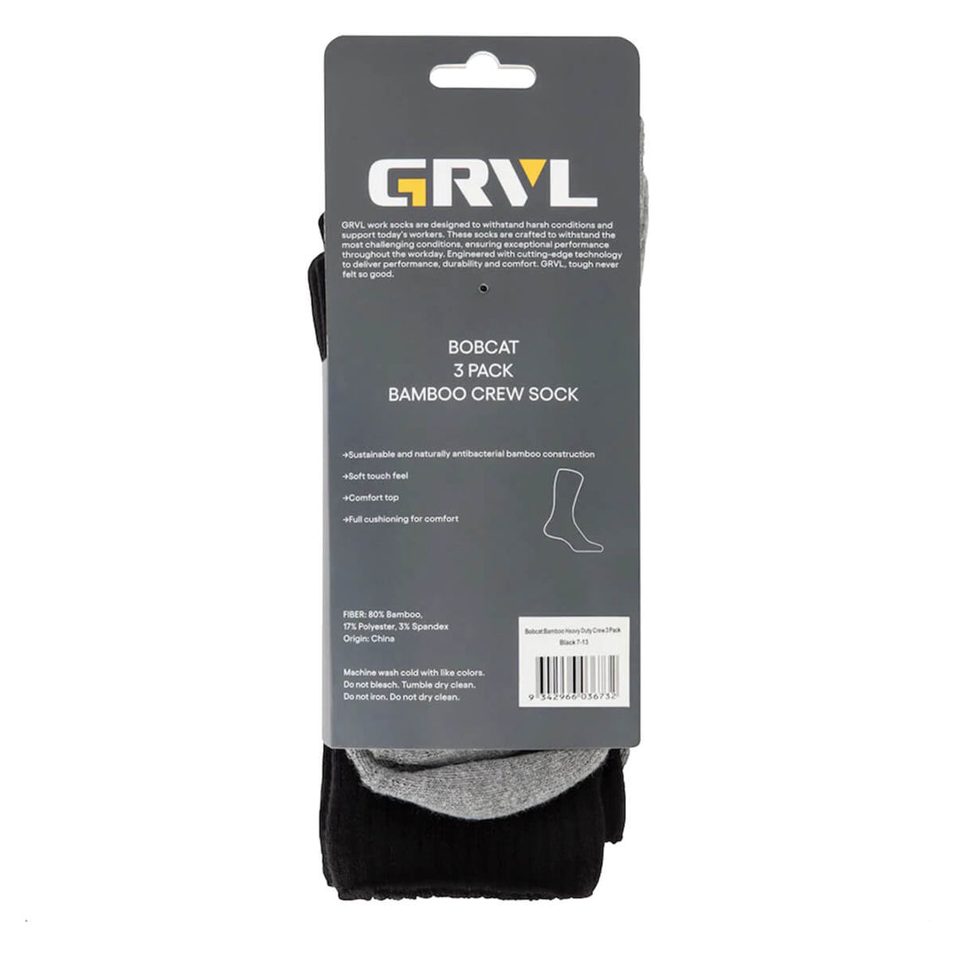 GRVL Bobcat Bamboo Socks Packaging Back