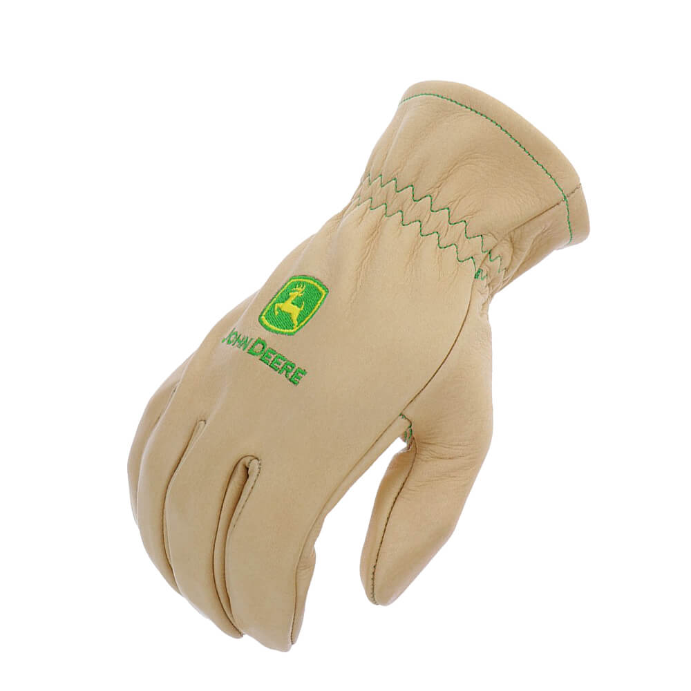 John Deere Water Resistant Leather Cowhide Driver Gloves Workwear Discounts