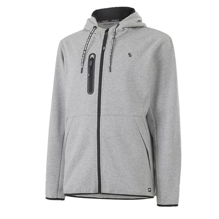 King Gee K15007 Trademark Hoodie Grey Side