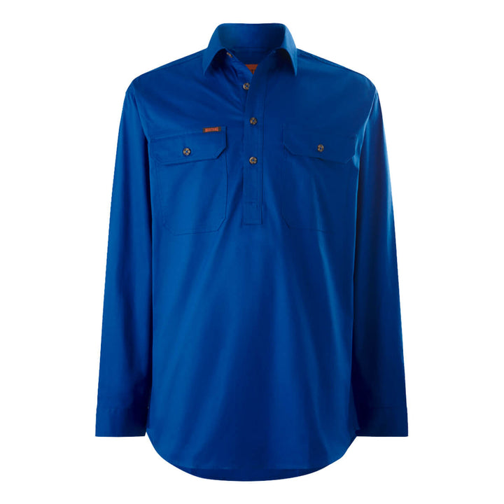 Mustang Signature Y04004 Mens Closed Front Shirt Cobalt