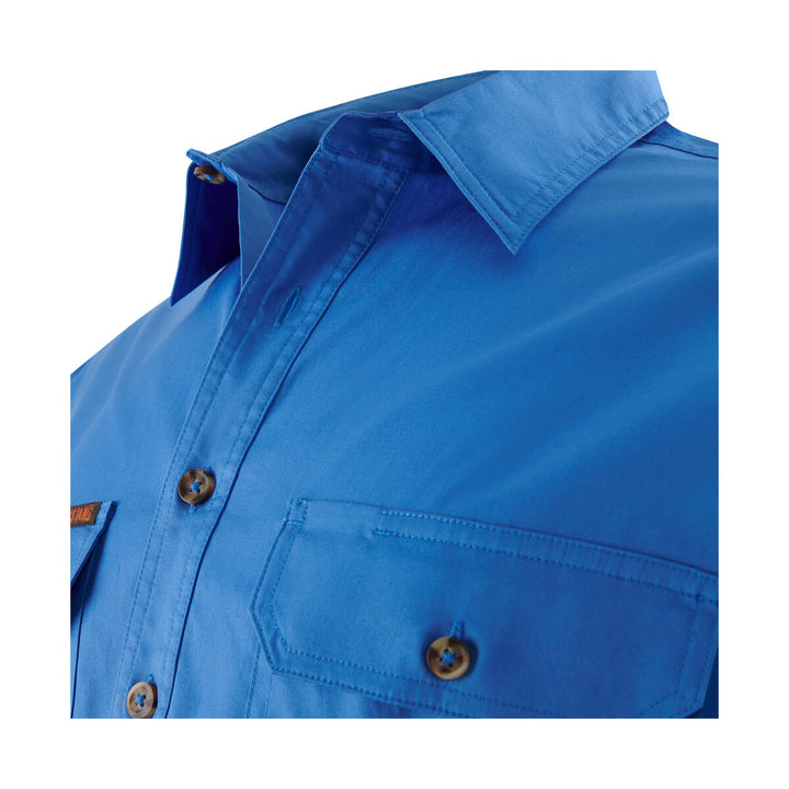 Mustang Signature Y04004 Mens Closed Front Shirt Light Blue Collar