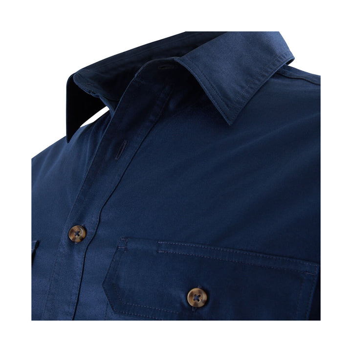 Mustang Signature Y04004 Mens Closed Front Shirt Navy Collar