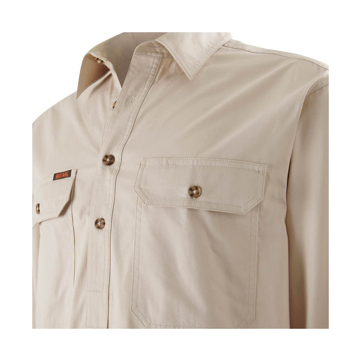 Mustang Signature Y04004 Mens Closed Front Shirt Pebble Front Pockets