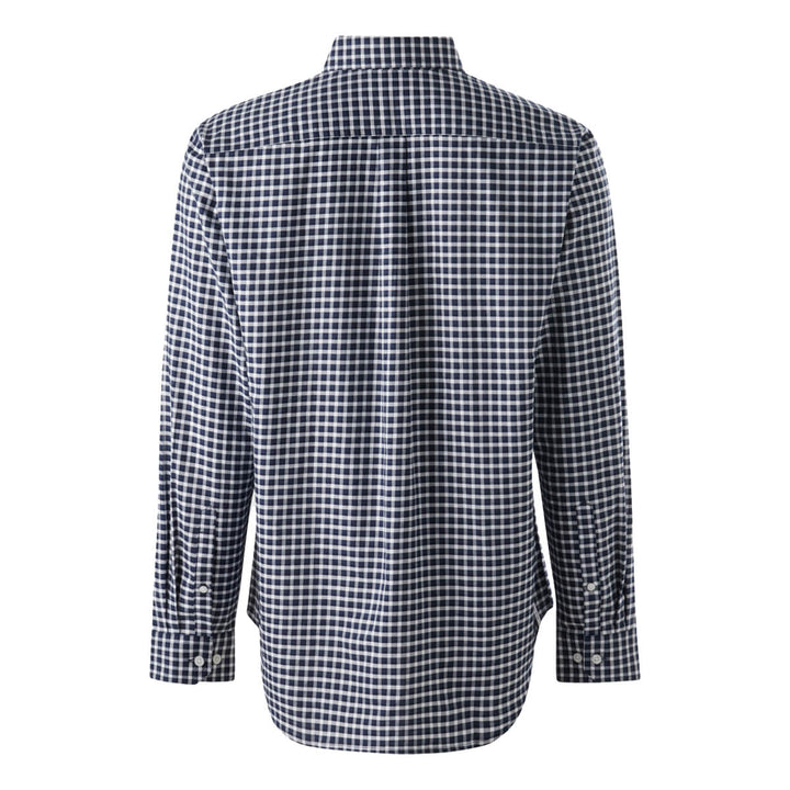 Mustang Signature Y04005 Mens Formal Check Shirt Blue Check Back