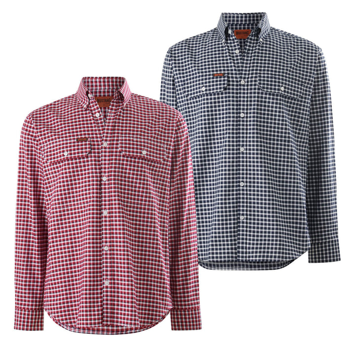 Mustang Signature Y04005 Mens Formal Check Shirt