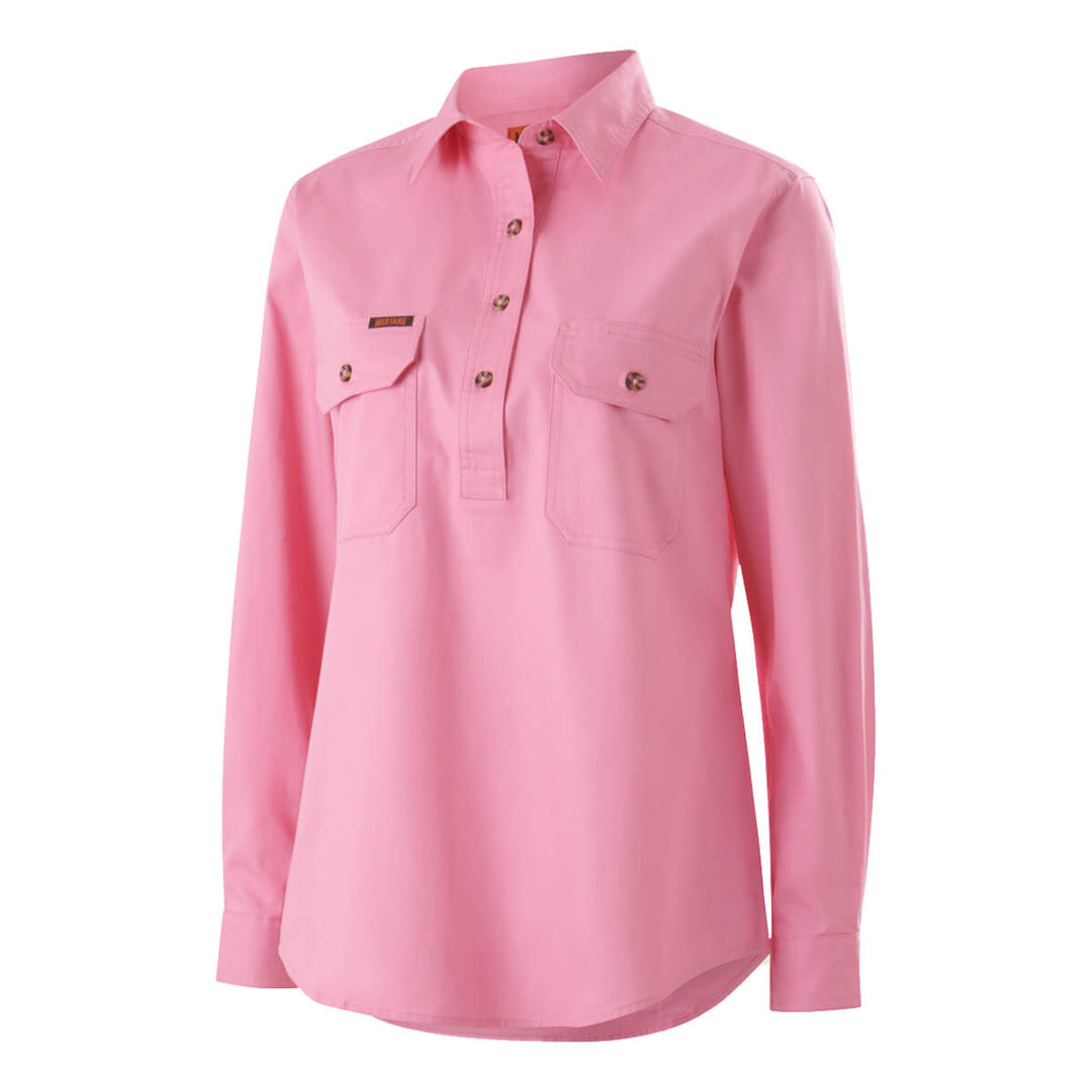 Mustang Signature Y08399 Womens Closed Front Shirt Blush Front