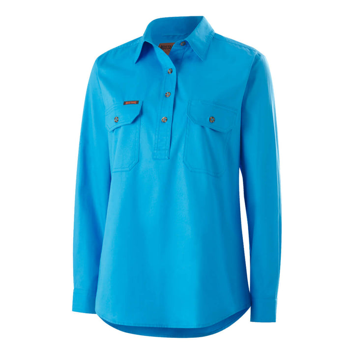 Mustang Signature Y08399 Womens Closed Front Shirt Cornflower Front