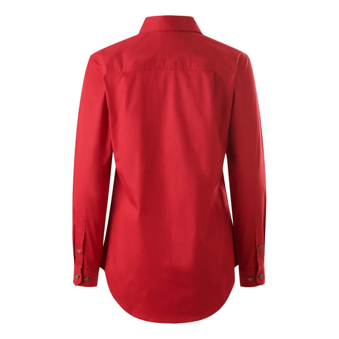 Mustang Signature Y08399 Womens Closed Front Shirt Fiery Red Back