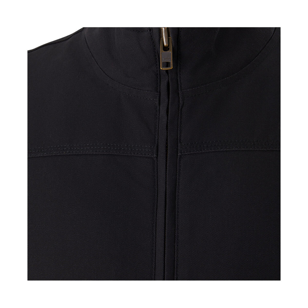 Mustang Signature Y21485 Outback Canvas Vest Black Zipper Detail