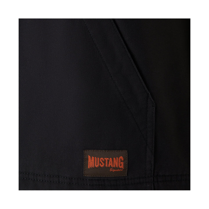 Mustang Signature Y21485 Outback Canvas Vest Black Pocket Logo Detail