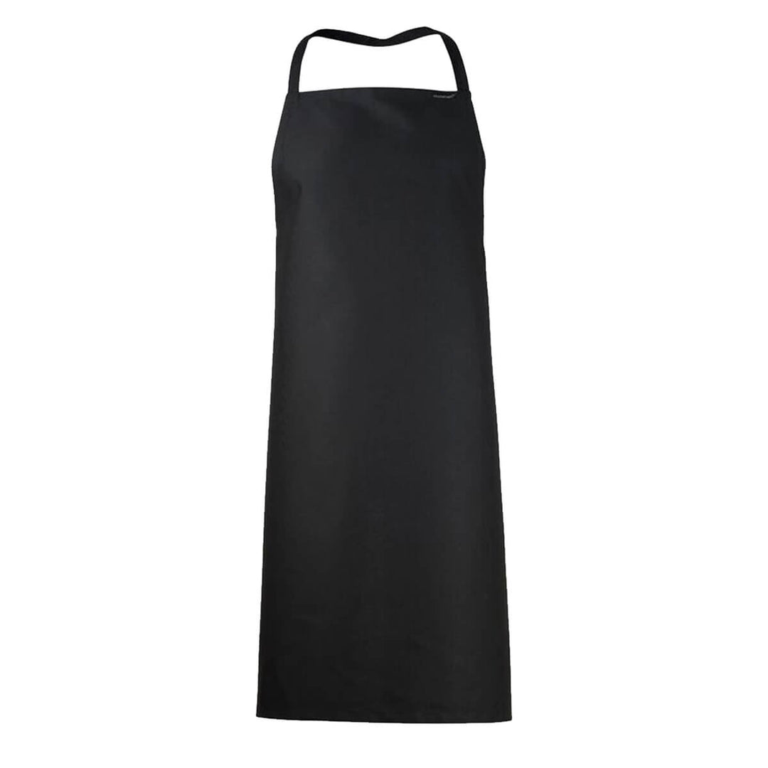 ChefsCraft CA001 Full Bib Apron No Pocket Black Front