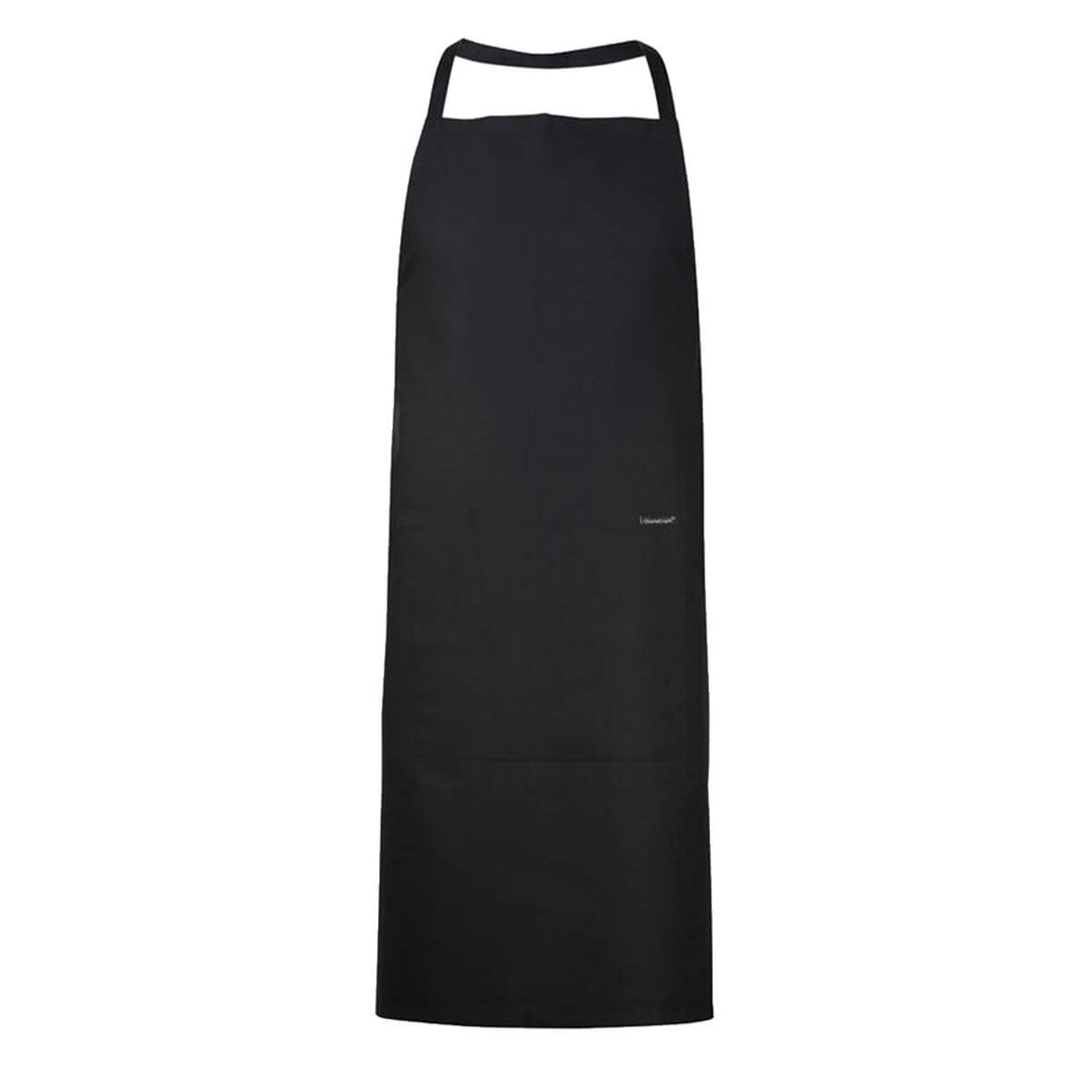 ChefsCraft CA003 Full Bib Apron With Pocket Black Front