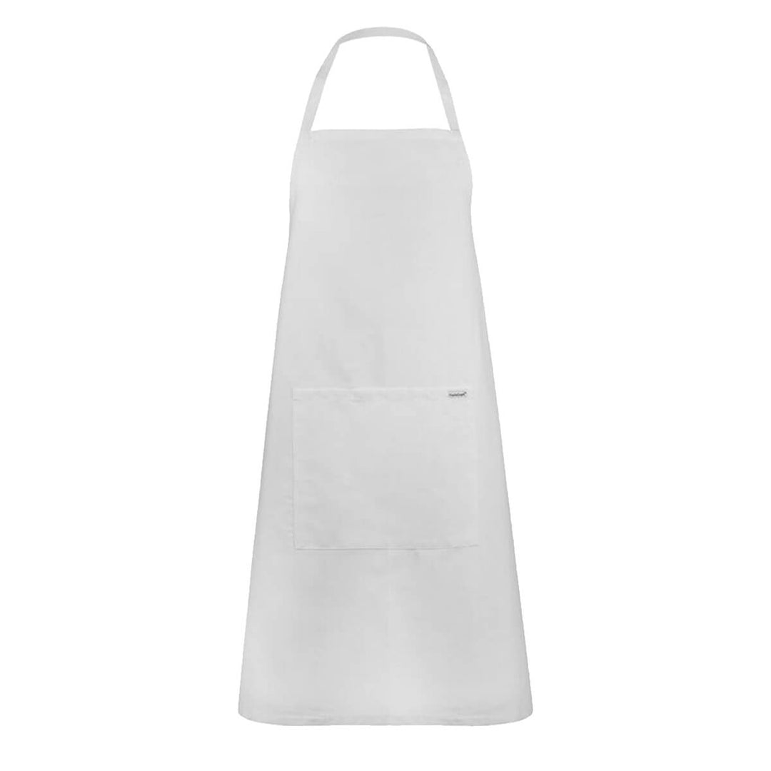 ChefsCraft CA003 Full Bib Apron With Pocket White Front