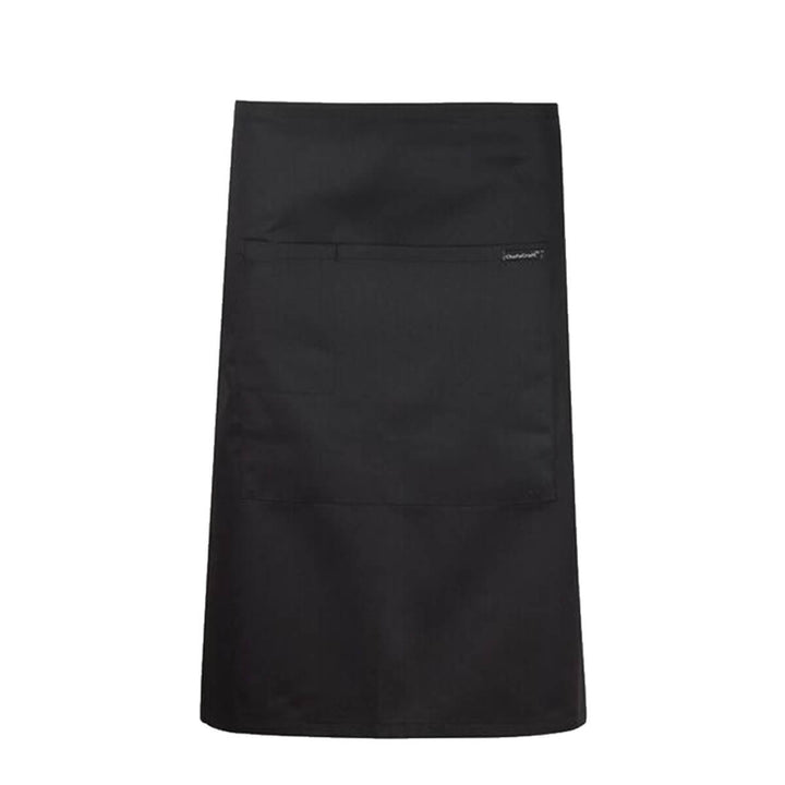 ChefsCraft CA018 Half Apron with Pocket Black Front