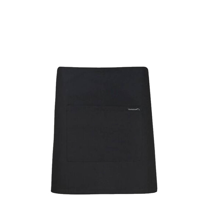 ChefsCraft CA022 1/4 Apron With Pocket Black Front