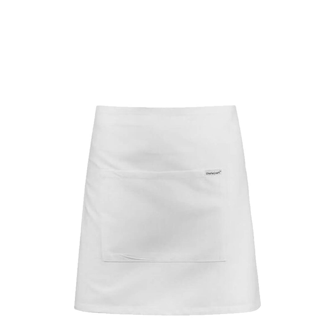 ChefsCraft CA022 1/4 Apron With Pocket White Front