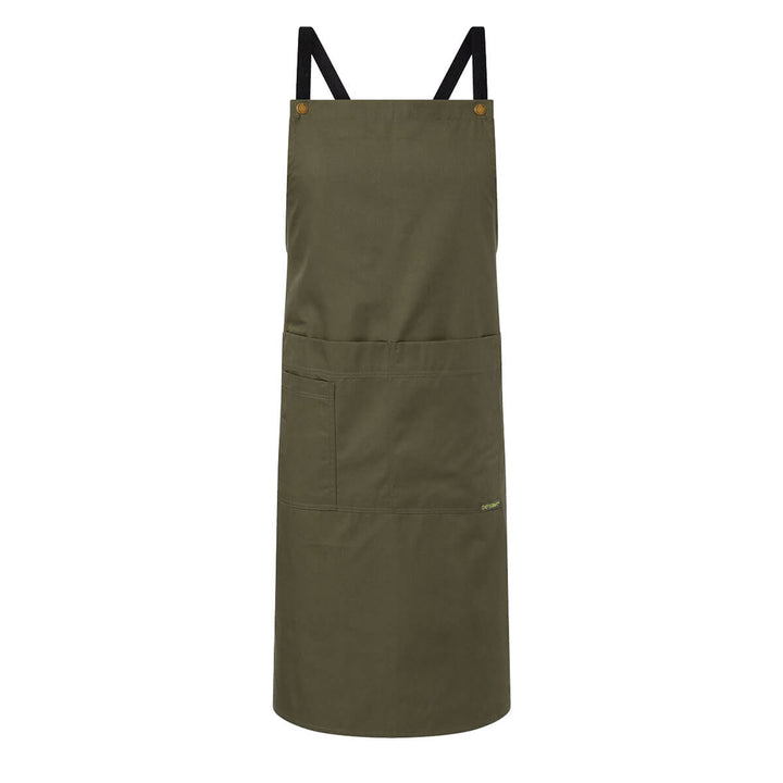 ChefsCraft CA031 Full Bib Apron With Pockets Olive Front