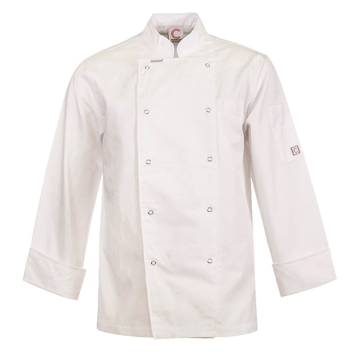 ChefsCraft CJ051 Exec Chef Jacket Light Long Sleeve White Front