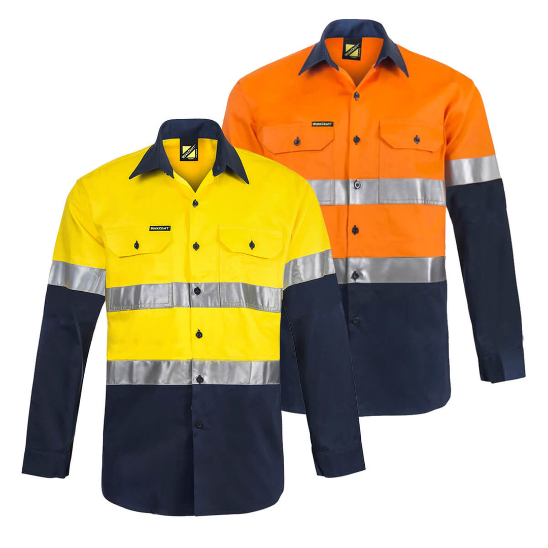 WorkCraft WS6030 Hi-Vis Taped Lightweight Vented Shirt