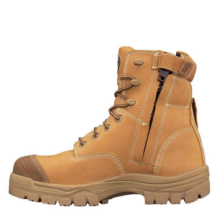 Oliver AT 45-632Z Lace Up Zip Side Composite Cap Boots Wheat LHS