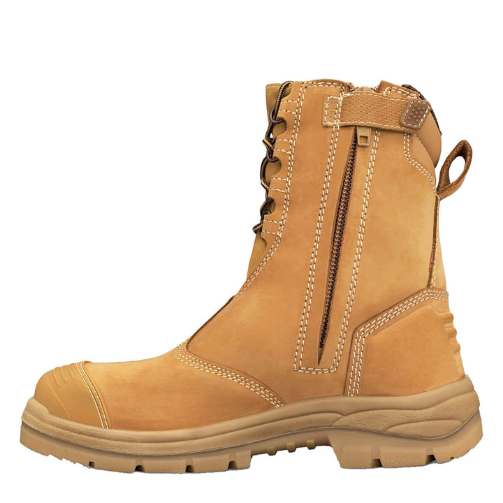 Oliver AT 55-385 Hi-Leg Lace Up Zip Side Rigger Boot Wheat LHS