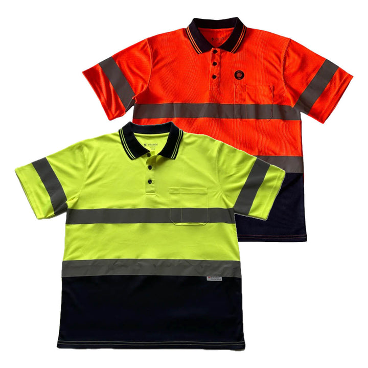 Pilgrim 4600 Mens Hi-Vis Taped Short Sleeve Polo Shirt Master