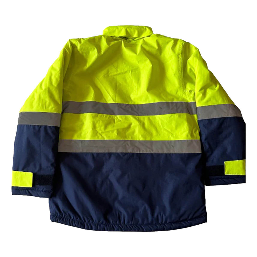 Pilgrim 4631 Mens Hi-Vis Taped Full Zip Jacket with removable hood Back