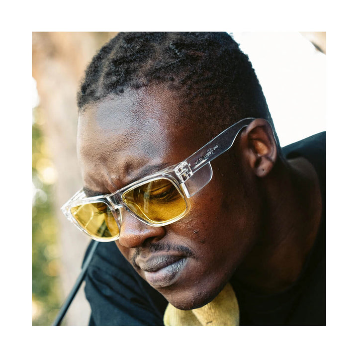 SafeStyle Classics Clear Frame Yellow Lens worn by man