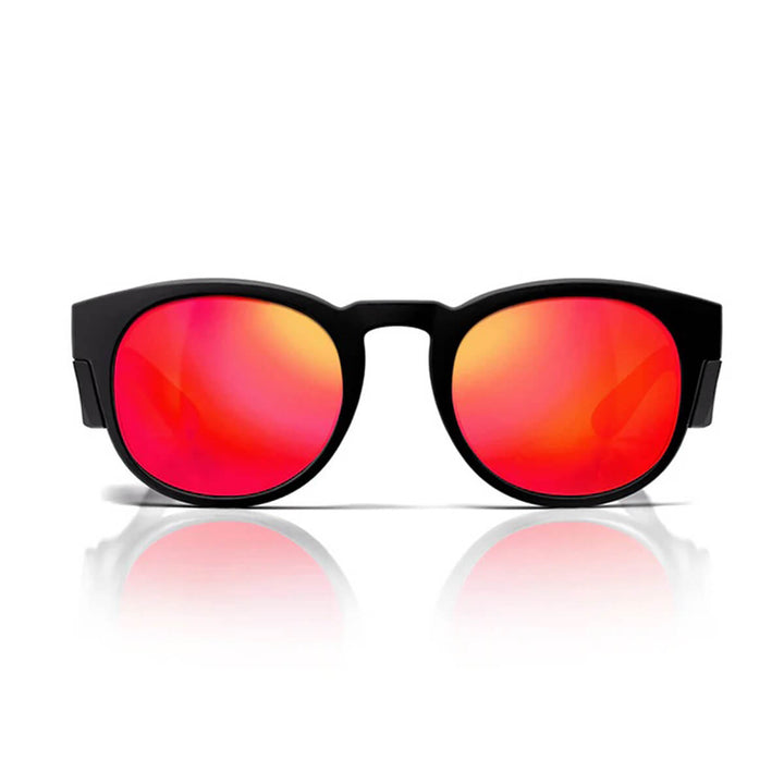 SafeStyle Cruisers Matte Black Frame Mirror Red Polarised Lens Front