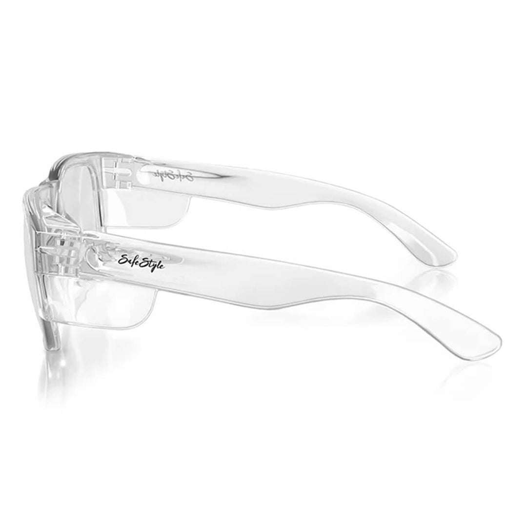 SafeStyle Fusions Clear Frame Blue Light Blocking Lens Side