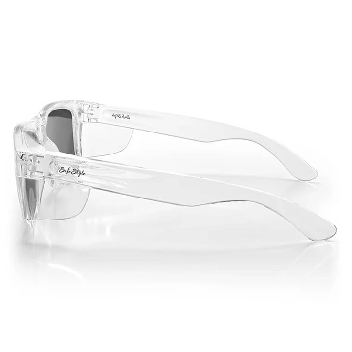 SafeStyle Fusions XL Clear Frame Polarised Lens Side