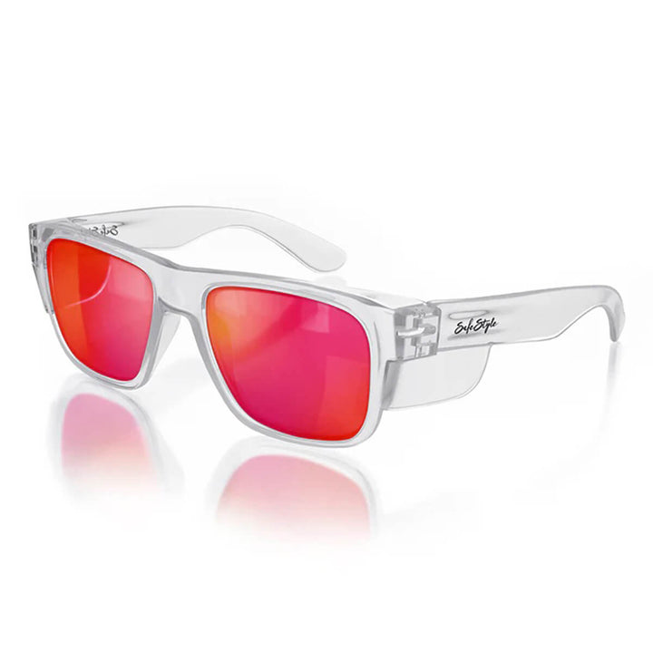 SafeStyle Fusions Clear Frame Mirror Red Polarised Lens