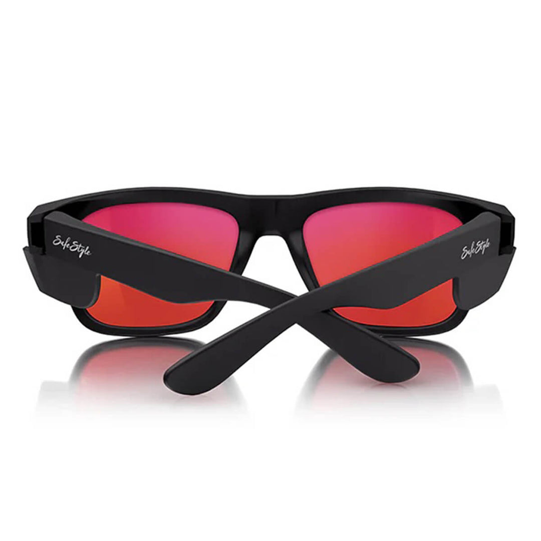 SafeStyle Fusions Matte Black Frame Mirror Red Polarised Lens Back