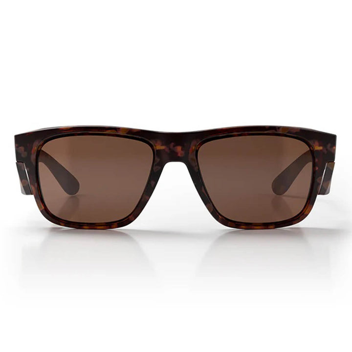 SafeStyle Fusions Matte Brown Tort Frame Brown Polarised Lens Front