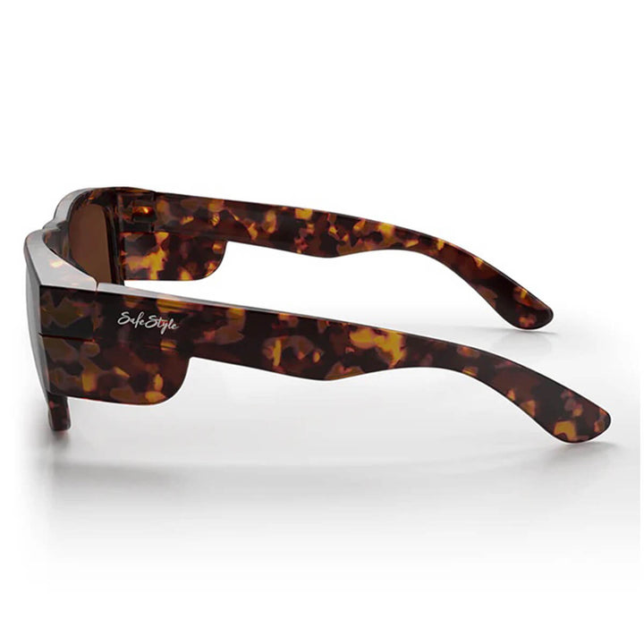 SafeStyle Fusions Matte Brown Tort Frame Brown Polarised Lens Side