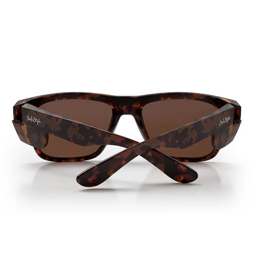 SafeStyle Fusions Matte Brown Tort Frame Brown Polarised Lens Back