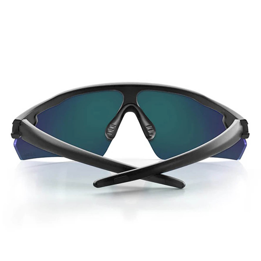 SafeStyle Phantoms Matte Black Frame Reflectors Blue Lens Back