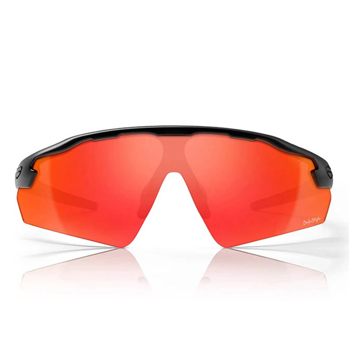 SafeStyle Phantoms Matte Black Frame Reflectors Red Lens Front