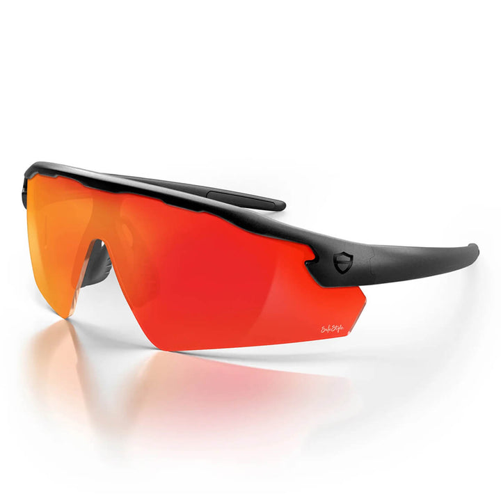 SafeStyle Phantoms Matte Black Frame Reflectors Red Lens