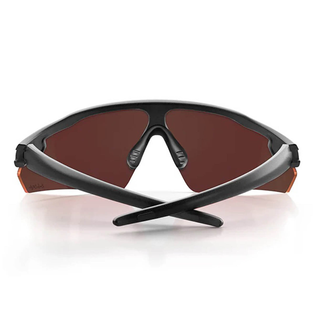 SafeStyle Phantoms Matte Black Frame Reflectors Red Lens Back