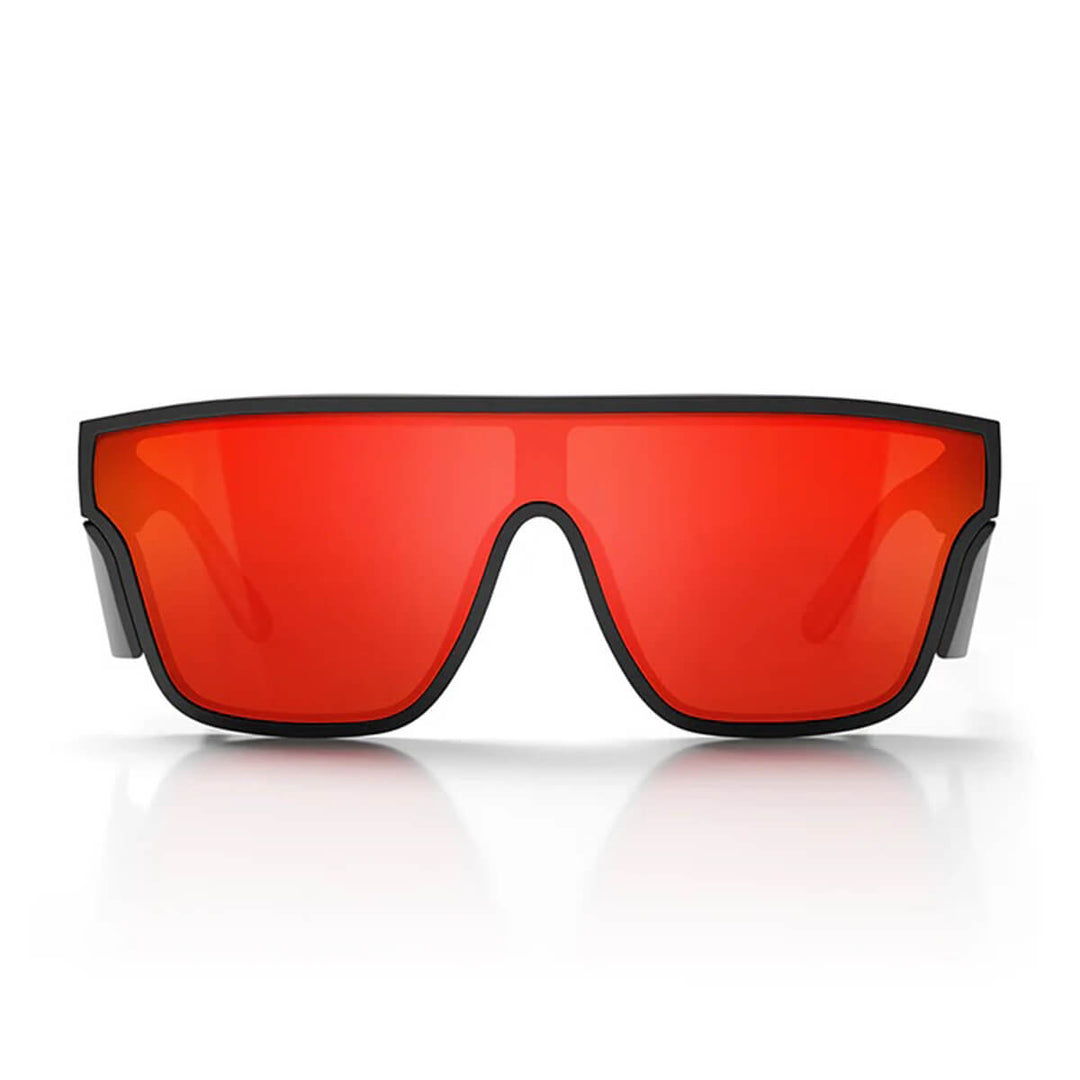 SafeStyle Primes Matte Black Frame Reflectors Red Lens Front