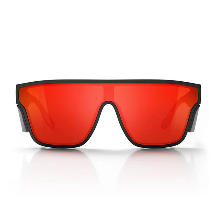 SafeStyle Primes Matte Black Frame Reflectors Red Lens Front