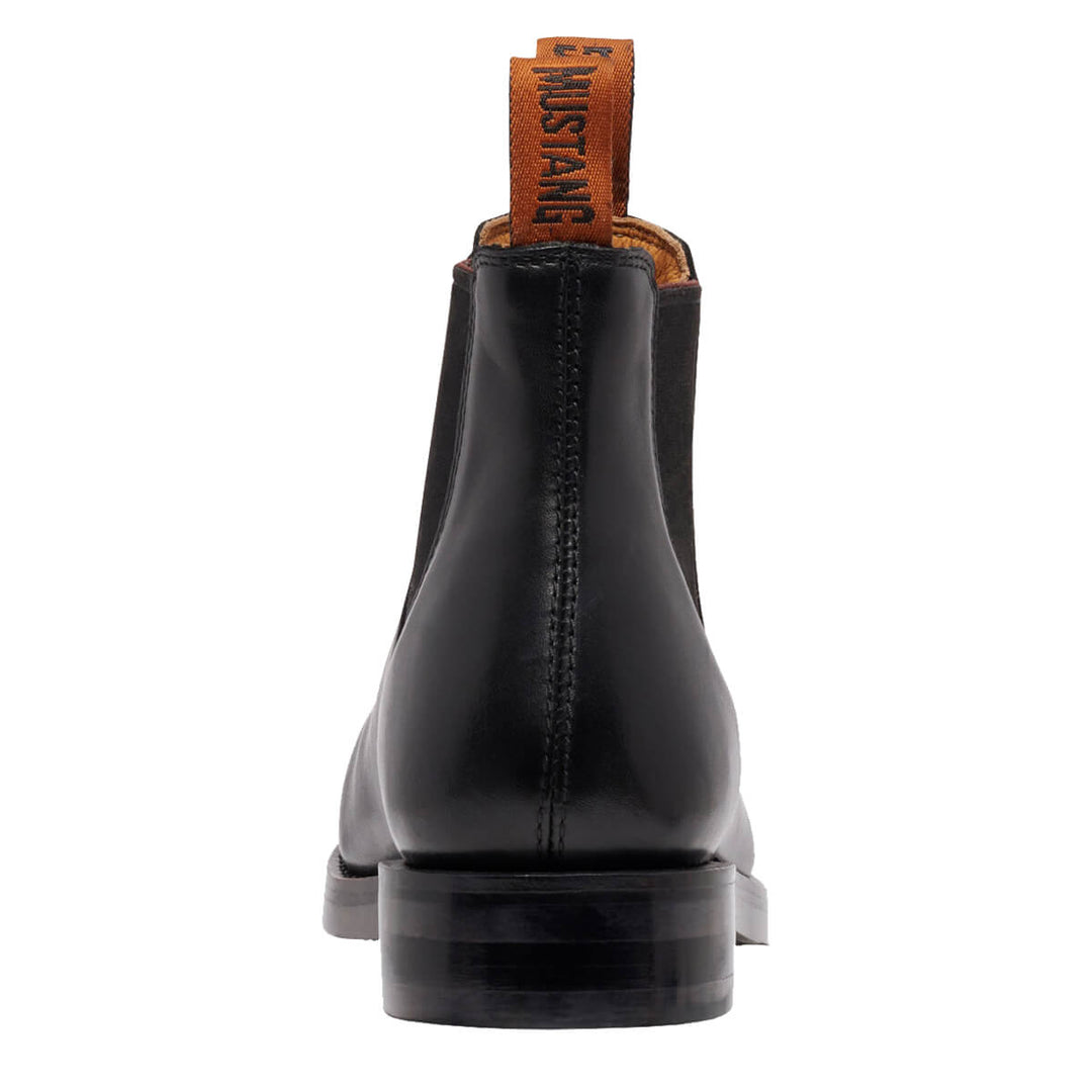 Mustang Signature Y61061 Pull On Leather Boot Black Back