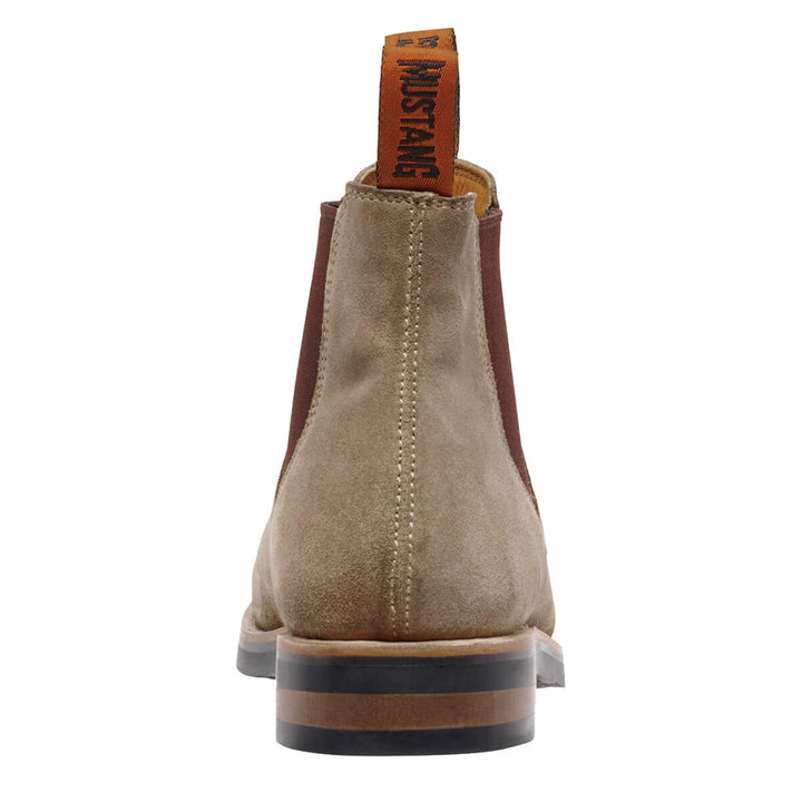 Mustang Signature Y61063 Pull On Leather Boot Taupe Back