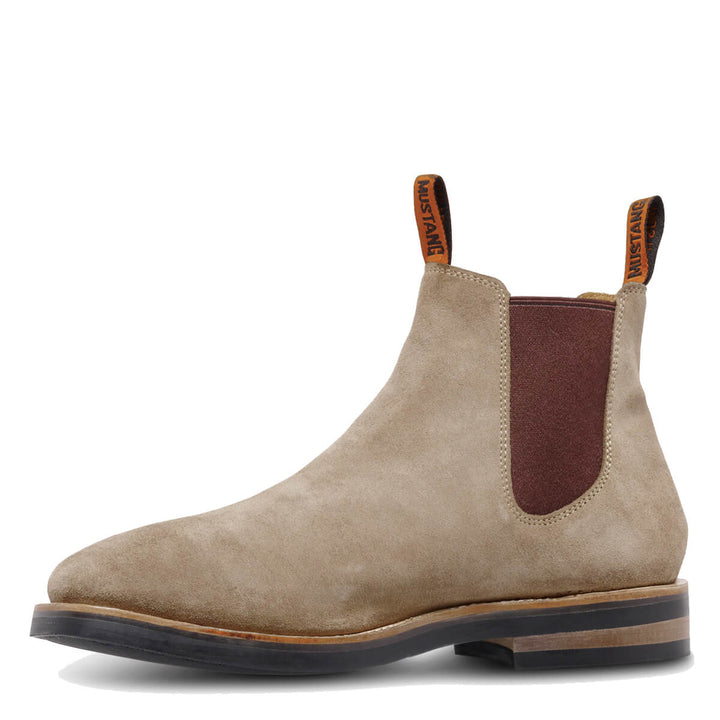 Mustang Signature Y61063 Pull On Leather Boot Taupe LHS 2