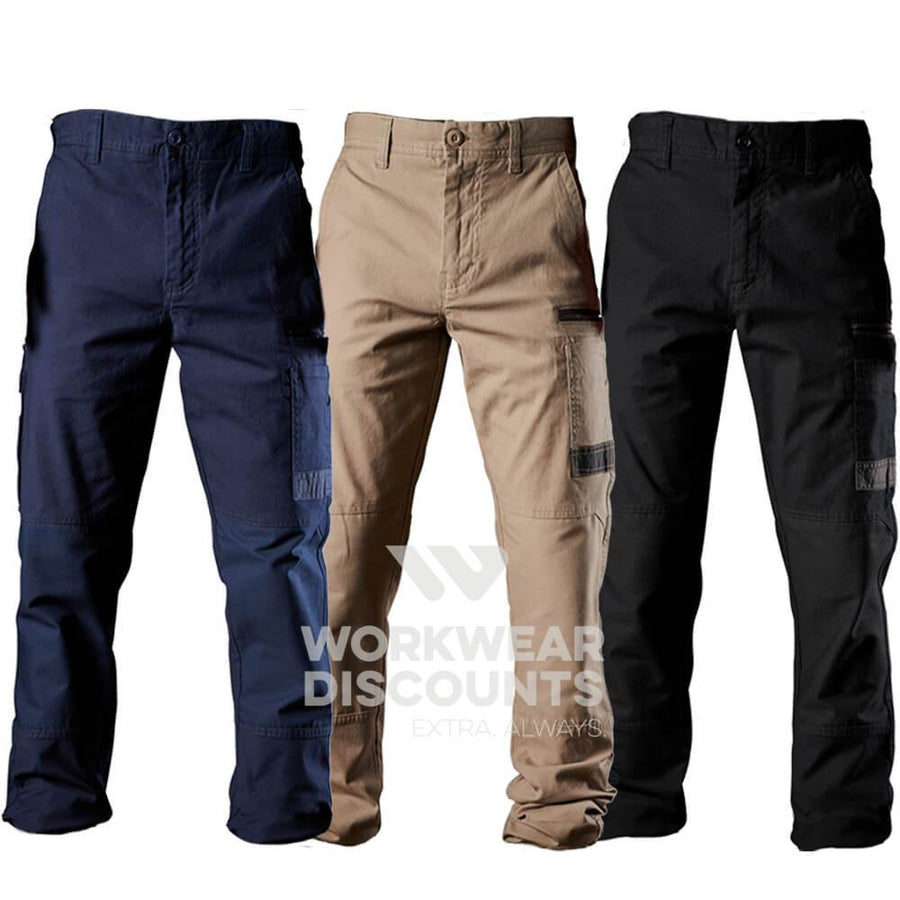Flx and Move™ stretch denim cargo cuffed pants - BPC6335 - Bisley Workwear
